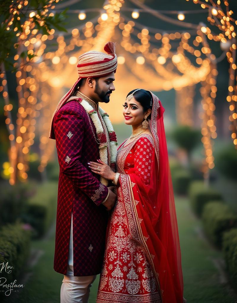 Couple in garden