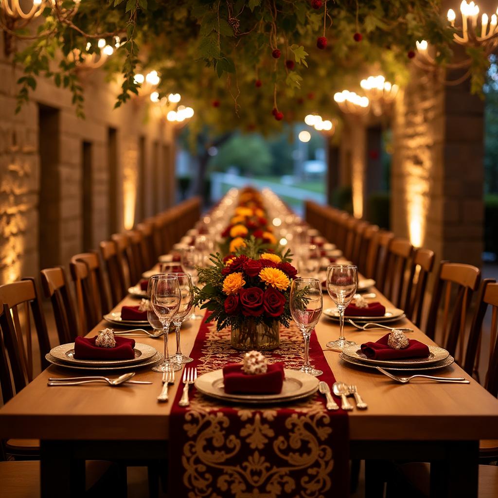 Reception table setting